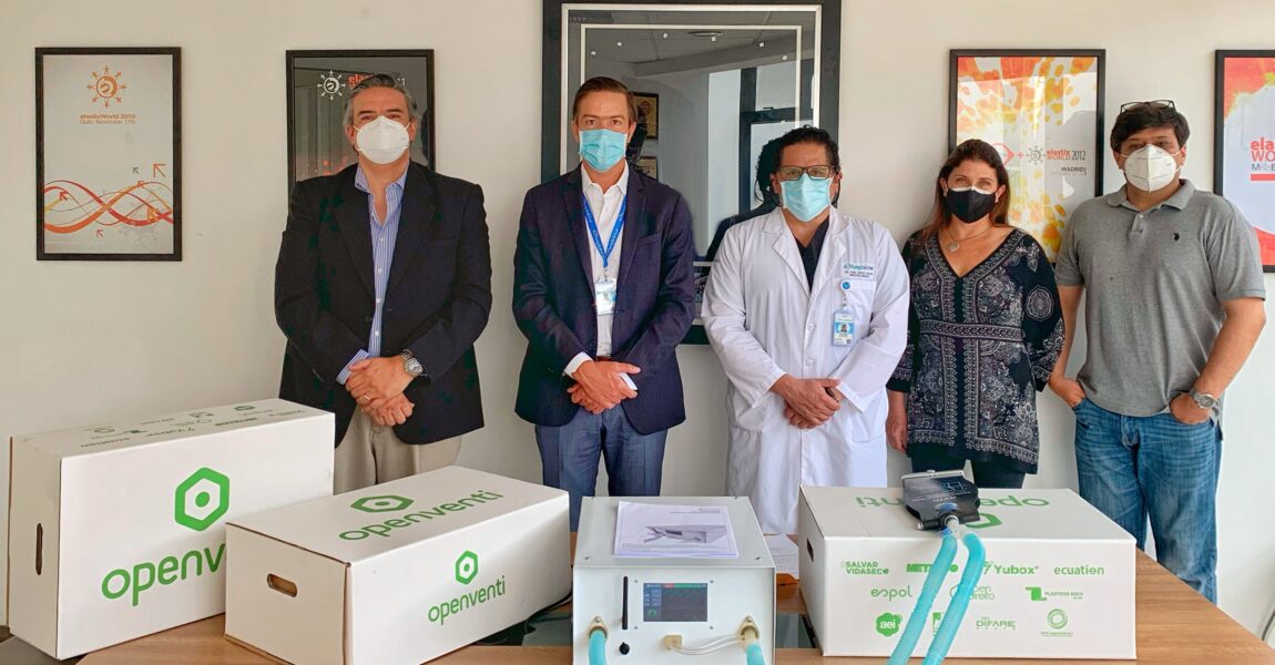 Donación de respiradores OpenVenti al Hospital Alcívar en colaboración de la Fundación Privada Ecuatoriana y varias entidades benefactoras